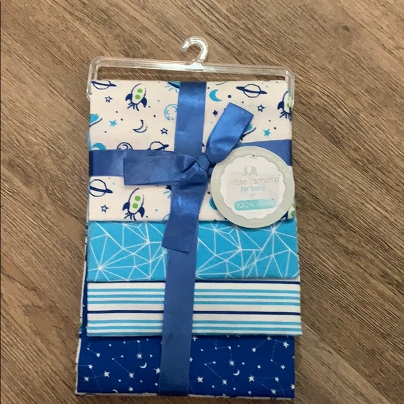 petit l’amour Other - 4 pack Flannel Receiving Blankets